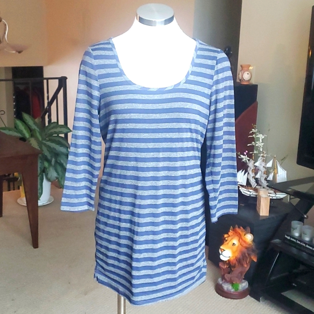 Motherhood Maternity Shirt Blue/Gray (M) - Picture 1 of 5